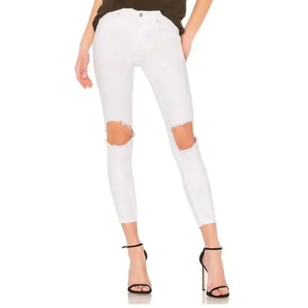 Free People Distressed Skinny Jeans Size 26